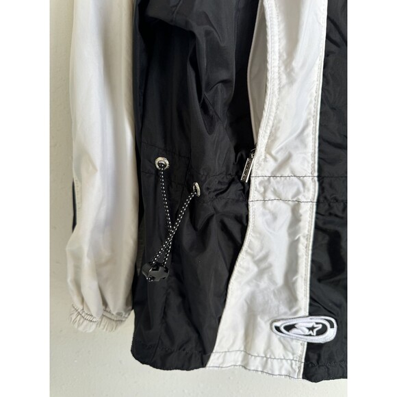 Starter Women's Black & White Windbreaker Jacket MEDIUM - Picture 8 of 10